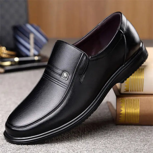 Men's leather soft sole comfortable casual loafers